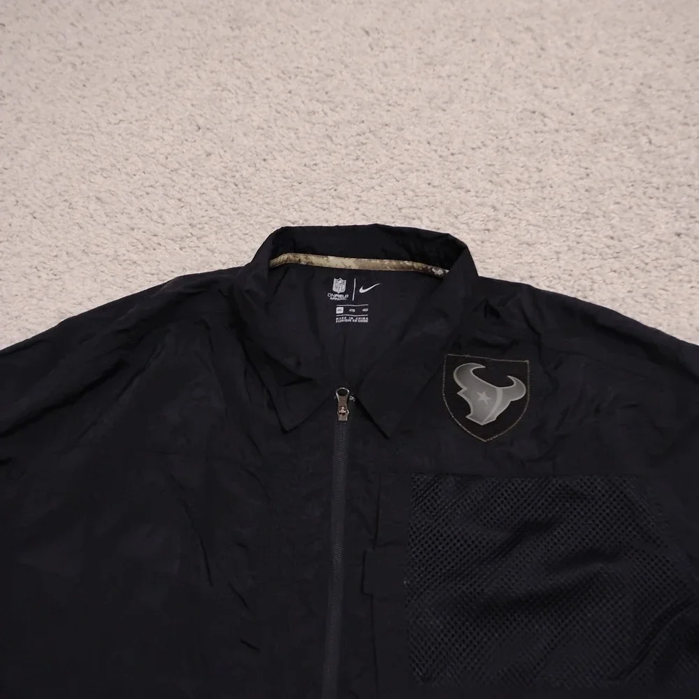Houston Texans Jacket Mens 4XL Black Nike Salute To Service Sideline Windbreaker